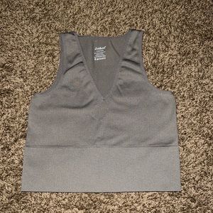 Brown Seamless Ribber Tank